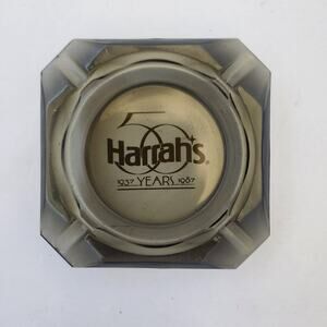 Vintage MCM Harrah's 50 year anniversary 1987 green